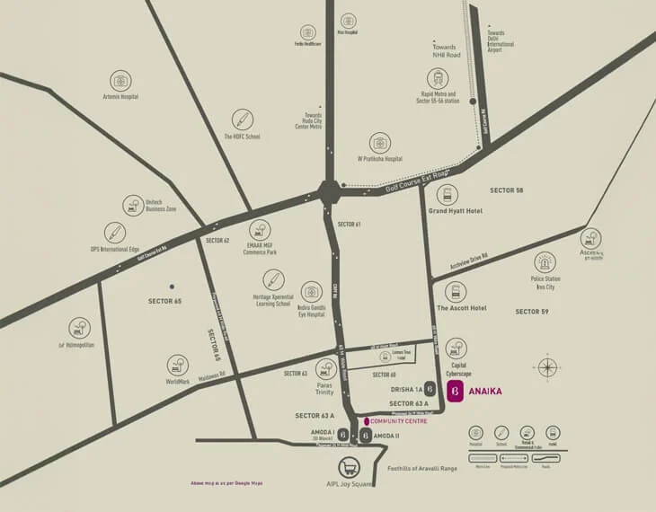 Birla Navya Anaika Location Map